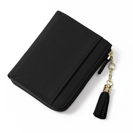 Blampom bp-1085 Women's Mini Wallet, Fragment Case, Pass Case, Genuine Leather, Lightweight, Thin, Stylish, Black