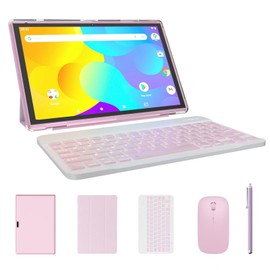 ATOZEE Tablet 2 in 1 Android 14 Tablets with Keyboard 10 inch Tabletas, Include Mouse Stylus Case, 6000mAh 6GB RAM 32GB ROM 1024GB Expandable Tableta, 2MP+8MP Dual Camera, WiFi-6 Bluetooth Tablet PC.