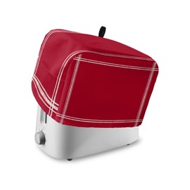 Red Toaster Cover 2 Slice Solid Color Bread Toaster Oven Cover with Pockets Red Dustproof Bakeware Protector Small Kitchen Appliance Dust Covers and Fingerprint Protection for Women Gift