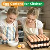 HANSGO Plastic Empty Egg Cartons, 15-Pack, Clear Storage Container with