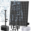 Biling 20W Solar Pond Pump 320GPH Dry-Run Protection Quiet Pump