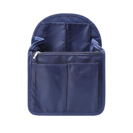 Surblue Backpack Organizer Insert Liner Hanging Travel Rucksack and Handbag Insert Pocket, High-capacity Divider Foldable Nylon Shoulder Bag Organizer for Men and Women,Navy-M