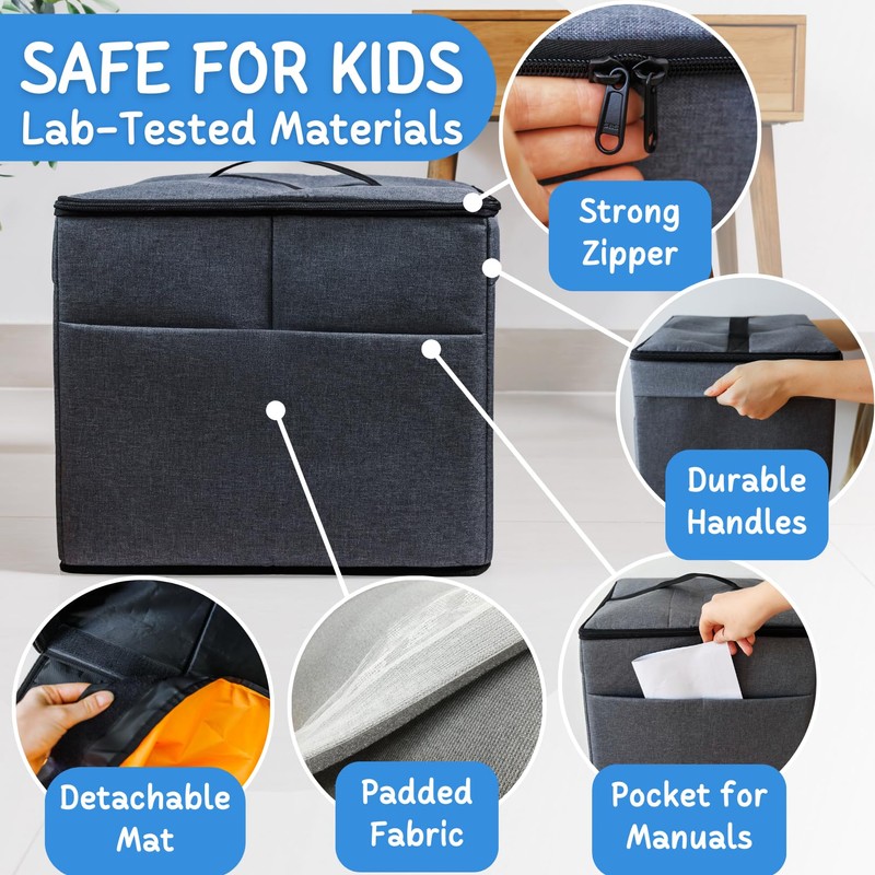 XL Toy Storage Organizer with Play Mat - Storage Bag/Box