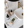 12"x16" Clear Acrylic Serving Tray with Golden Handles, Sturdy Huge