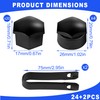 24 Pcs 17mm Wheel Nut Covers (20 Standard & 4