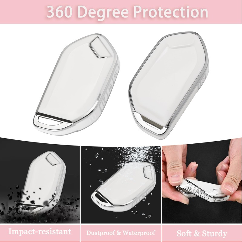 TECARATE for kia Key Fob Cover - 5 Button Soft