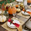 Fall Thanksgiving Napkin Rings Set of 16 White Pumpkin Artificial