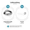 ledscom.de 6 pcs. recessed Ceiling Frame Fere, Round, Glossy Chrome