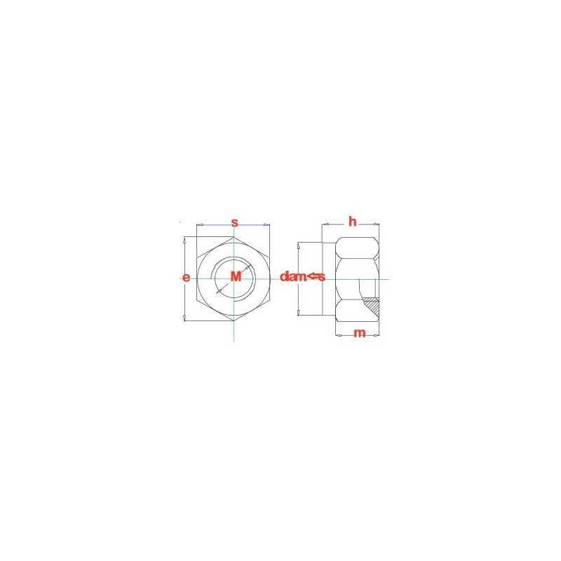 M6 Locking Nuts Pack of 100 Galvanised DIN 985 stop