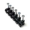 TR Cable® Pack of 50 Round Black Cable Clips with