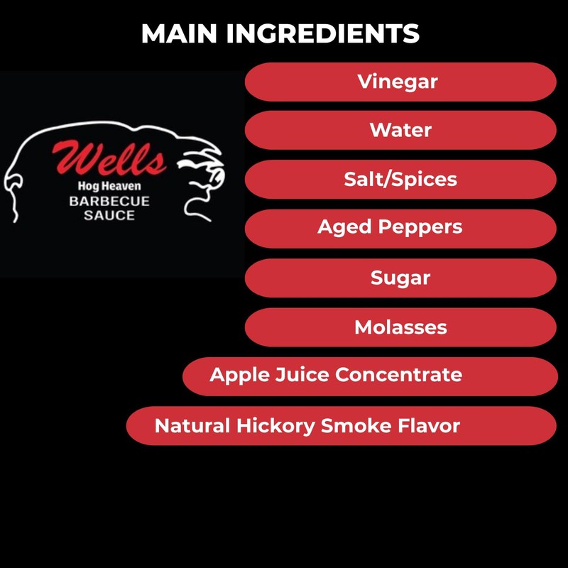 Wells Hog Heaven Barbecue Sauce (16 Fluid Ounces) | Carolina