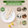 100% Bamboo Cutlery 120 Pack Set Disposable Compostable Utensils With
