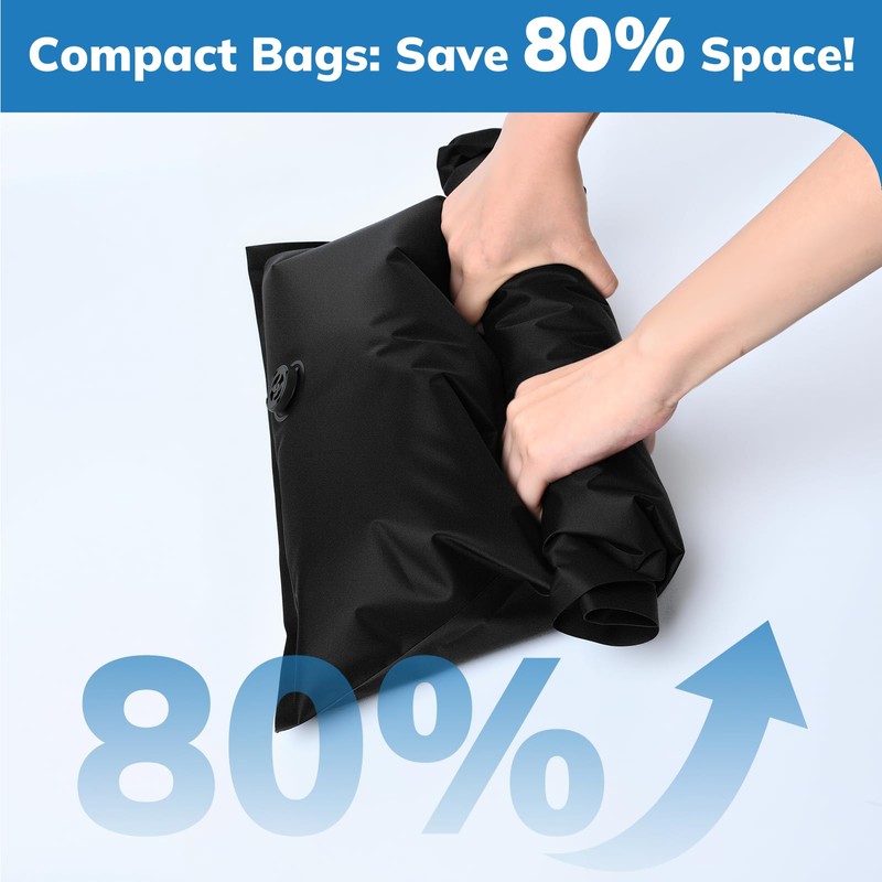 Umimile Vacuum Storage Bags for Travel, 2PC Reusable Compression Bags