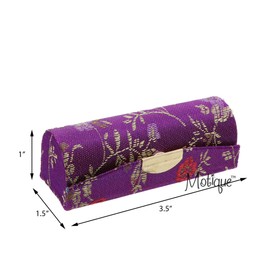 Lipstick Case with Brocade Design (Violet)