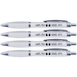 GINA'S Pen Hands Off!!, 4 Printed PENS for GINA