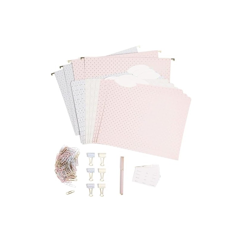U Brands Delicate Details Fashion Filing Kit, 145 Pieces, Includes