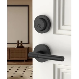Asidrama 2 Pack Matte Black Passage with Deadbolts
