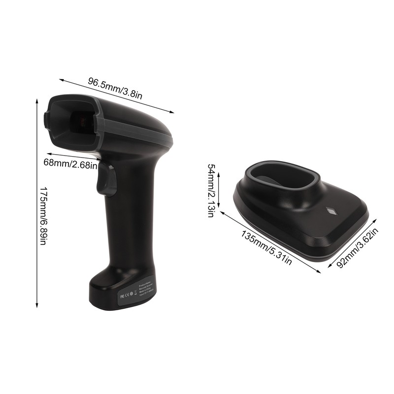 Barcode Scanner Wireless 2.4G QR Code Reader Handheld Tool for