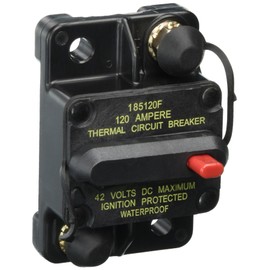 Bussmann BP/CB185-120 Waterproof High Amp Flush Mount Type III (3) Circuit Breaker (120 Amp), 1 Pack