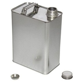 Air Sea Contiainers 4L UN F-Style Metal Can w/ 38mm(1.5") Metal Screw Cap + Seal (EMPTY CAN) - Perfect for Thinners, Adhesives, Paint Chemicals, Samples, Etc. UN Rated 3A1/Y1.2/150