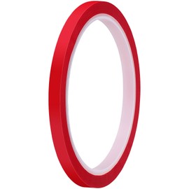 TEHAUX Vinyl Automotive Masking Tape - 6mmx33m Red Pinstripe Tape for Exterior and Interior Auto Trim