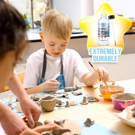 Air Dry Clay Glaze - 7oz/200ml Clay Varnish, Polymer Clay Glaze, High Gloss Clay Sculpture Sealant for Air Dry Clay Pottery - Waterproof Scratch Resistant Gloss Varnish Clay Glaze for Ceramics