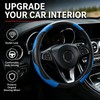 Alieemo Car Steering Wheel Cover, 15 inch Microfiber PU Leather