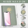 EMSHOI Dotted Notebook A5-100 GSM Hardcover Leather Dotted Journal with