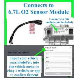 fits Ram 07-12 6.7L Diesel O2 Sensor Module Oxygen Connector Plug Wiring Harness