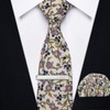 YourTies Cotton Purple Printed Floral Necktie Mens Skinny Tie and