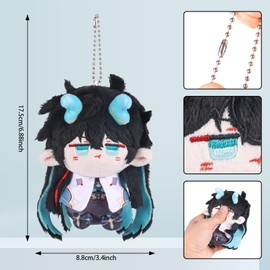 UTIEHD Honkai Star Rail Plush Key Ring, Cute 10 cm Collectible Dolls - Compact Size for Bags and Keys for Fans (Inhibitor Lunae)