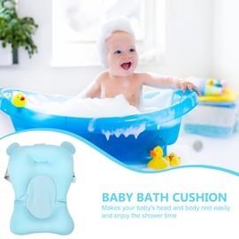 DOITOOL Baby Bath Cushion 11.7 Inch Infant Shower Bathtub Mat Non-Slip Support Pad for Newborns and Toddlers Bathing Safety and Comfort