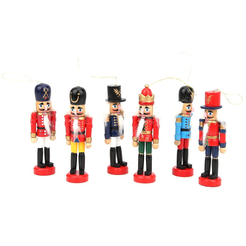 Wooden Nutcracker Doll Soldier Puppet Christmas Ornaments Decoration for Home