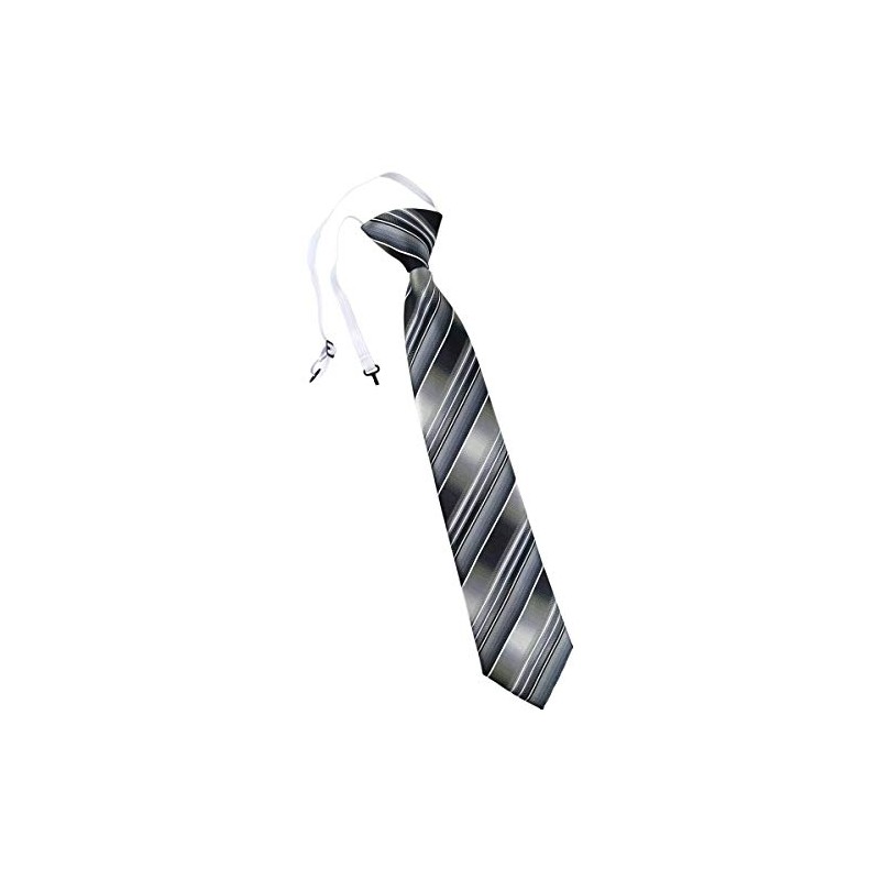 TigerTie Children's Tie Striped - Tie Pre-Tied with Elastic Band,
