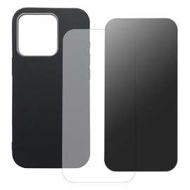 shamdspopu HD Schutzfolie und Sichtschutz Schutzfolie für Honor X6a mit Hülle, Panzer Schutz Glas, Gehärtetem Glas (schwarz)