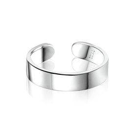 ALEXCRAFT Silver Rings for Women 925 Rings Men Chunky Silver Thumb Rings for Women 5mm Open Adjustable Gifts