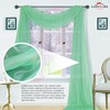 Sapphire Home Window Scarf Valance Curtains - Extra Long Sheer