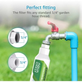 AQUA CREST Garden Hose Water Filter, Improve Plants Health, Pack of 2
