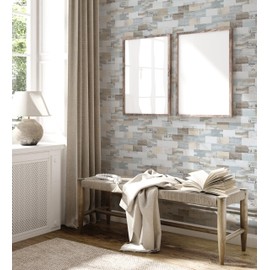 OYASIMI 1 Piece Durable Stick on Tiles Kitchen Backsplash, 12" PVC Self Adhensive Wall Tiles,Vintage Wood Grain Splashback for Kitchen & Bathroom