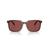 COACH Men's HC8411U Universal Fit Square Sunglasses, Transparent Mahogany/Wine Solid,