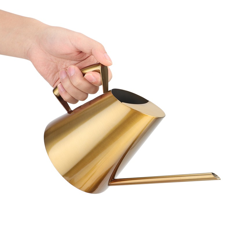 Stainless Steel Watering Can Sprinkle Pot Long Mouth Garden Flowers