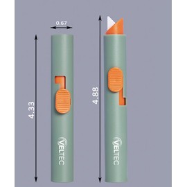 Veltec Cutter, Retractable Ceramic Blade, Safety Box Cutter Utility Knife, Locking Blade, Stays Sharp Up To 10X Longer Than Steel Blades (Green)