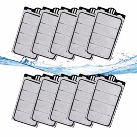 GOZILLA 10 Pack Cartridges Turtle Tank Filter Replacement Plates, Suitable for 3.5W 74GPH Low Water Turtle Tank Filter