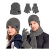 Bluelander Gorro Bufanda Guante Conjunto Térmico Invierno Frio Unisex Color