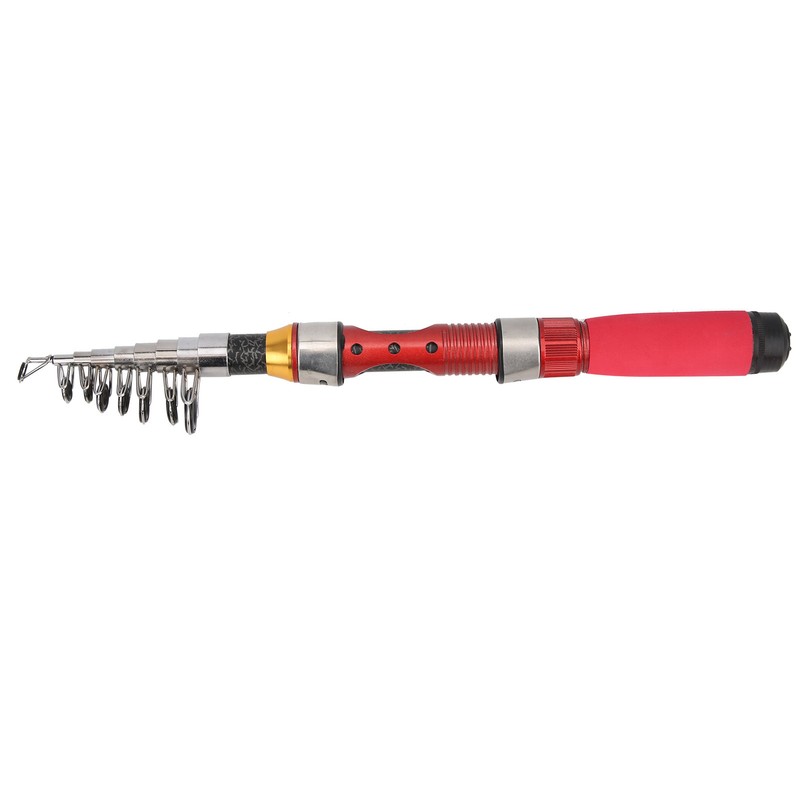 1.9m Portable Rotary Fishing Pole Outdoor Fiberglass Telescopic Casting Fishing