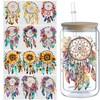 Quyioo 5 Sheets Dreamcatcher UV DTF Transfer Stickers, for Libbey