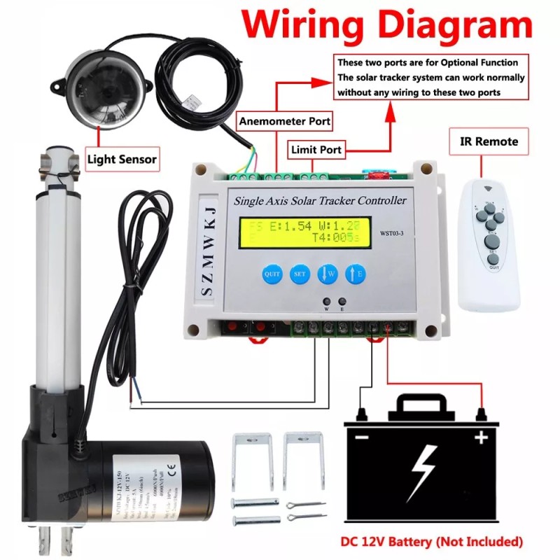 SZMWKJ 6000N 16" Linear Actuator&Contr