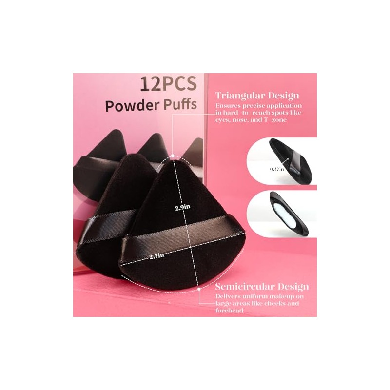 BEAKEY Herramienta de maquillaje para base suelta y cosmética, 12