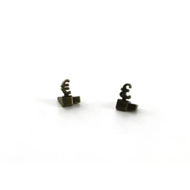 Mini Cube Price Tag, 10 Sets Price Cube, Adjustable 3D Metal Price Cube Set for Jewellery, Watches, Rings, Shop Price Display - Bronze/EUR