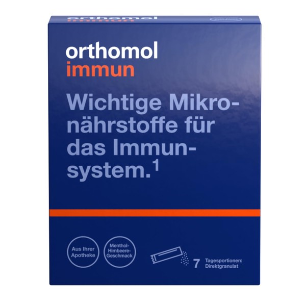 Orthomol Immun Vitamin Granules Menthol/Raspberry 7 Pack